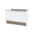 Bed DREAM NEW 60x120 white+coffee /removed front panels/
